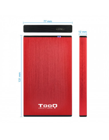 CAJA EXTERNA TOOQ TQE-2527R 2,5 9,5 MM SATA USB...