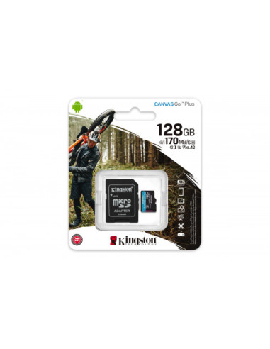KINGSTON 128GB MICROSDXC CANVAS GO PLUS 170R A2...