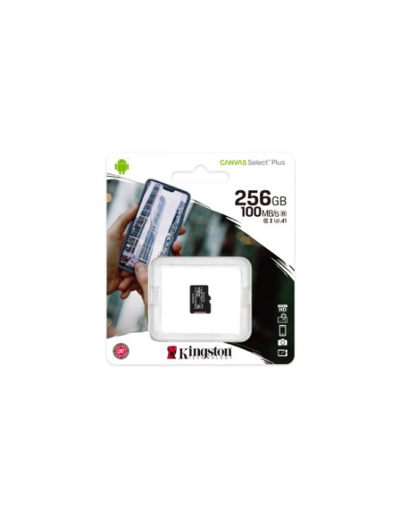 KINGSTON 256GB CANVAS SELECT PLUS MICROSD SIN ADAPTADOR