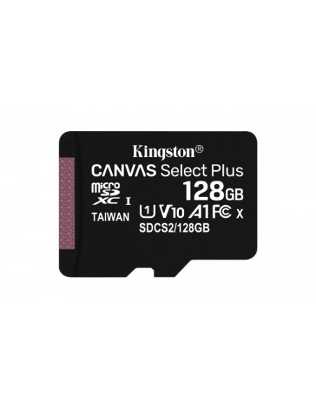 KINGSTON 128GB CANVAS SELECT PLUS MICROSD SIN ADAPTADOR