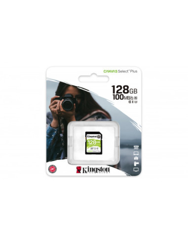 KINGSTON 128GB CANVAS SELECT PLUS SD