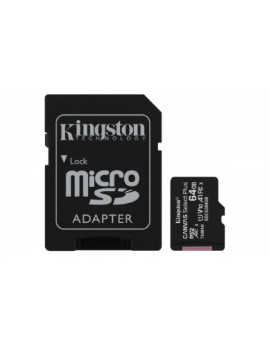 KINGSTON 64GB CANVAS SELECT PLUS MICROSD MULTI...