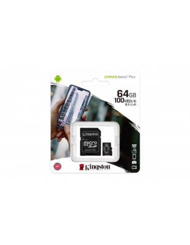 KINGSTON 64GB CANVAS SELECT PLUS MICRO SD