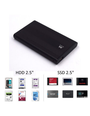 EWENT USB 2.0 EXTERNAL ENCLOSURE 2.5" SATA