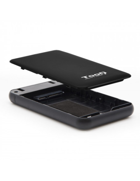 TOOQ CAJA EXTERNA HD 2.5"/ SD 9.5mM. SATA USB 3.1. PLASTICO. 80x135x16mm. NEGRO (TQE-2528B)