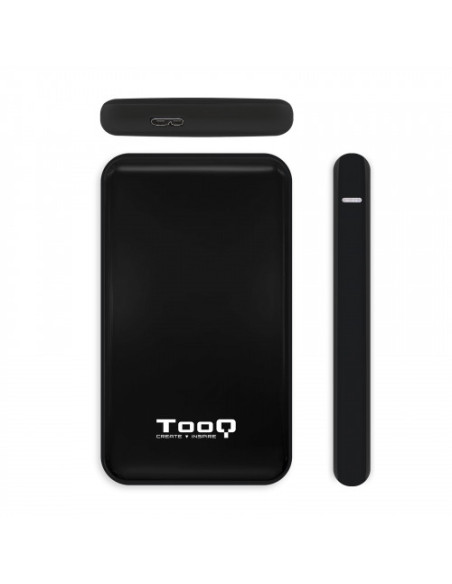 TOOQ CAJA EXTERNA HD 2.5"/ SD 9.5mM. SATA USB 3.1. PLASTICO. 80x135x16mm. NEGRO (TQE-2528B)