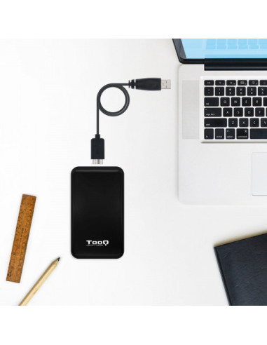 TOOQ CAJA EXTERNA HD 2.5"/ SD 9.5mM. SATA USB...