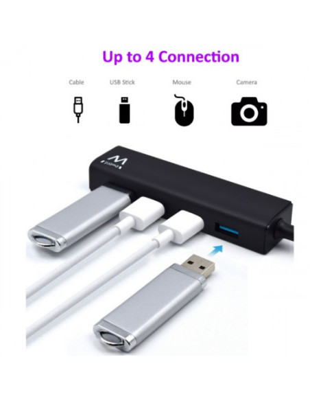 EWENT HUB 4 x USB 3.1. NEGRO