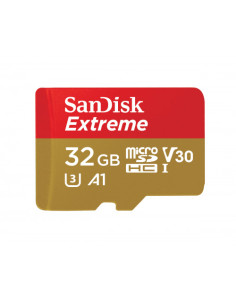 TARJETA DE MEMORIA SANDISK EXTREME MICROSDHC DE 32 GB + ADAPTADOR SD DE HASTA 100 MB/S