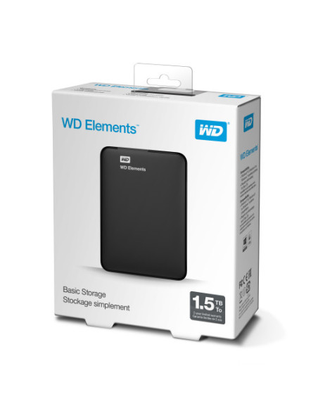HD WD EXT ELEMENT SE 3.0  1.5TB  2.5" NEGRO WORLDWIDE WDBU6Y0015BBK-WESN