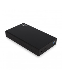 EWENT CARCASA HD 3.5". SATA. USB 3.0. SIN TORNILLO. NEGRO (EW7056)
