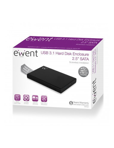 EWENT CARCASA HD 2.5" USB 3.1. SIN TORNILLOS....