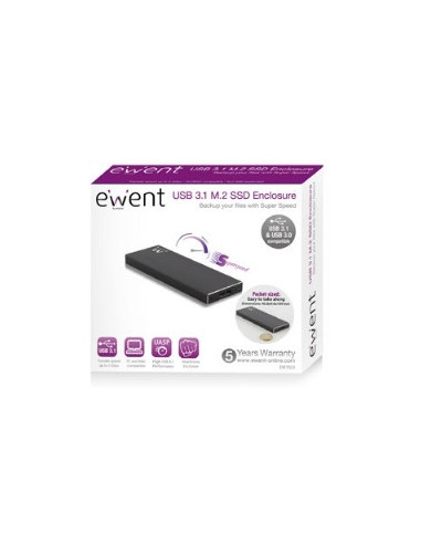 EWENT CARCASA PARA SSD M2 USB 3.1 (EW7023 )