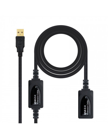 NANOCABLE CABLE USB 2.0 PROLONGADOR CON AMPLIFICADOR