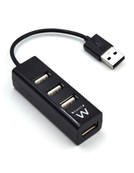 EWENT HUB. 4 X USB. CONECTOR USB. NEGRO (EW1123) EWENT HUB. 4 X USB. CONECTOR USB. NEGRO (EW1123)