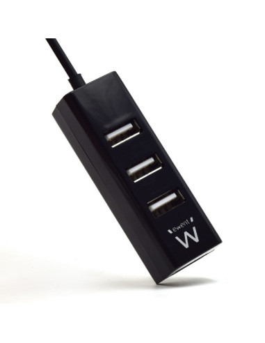 EWENT HUB. 4 X USB. CONECTOR USB. NEGRO (EW1123)