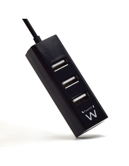 EWENT HUB. 4 X USB. CONECTOR USB. NEGRO (EW1123)