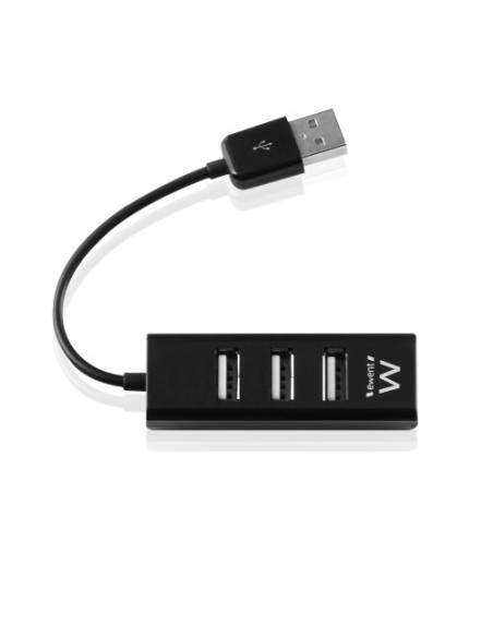 EWENT HUB. 4 X USB. CONECTOR USB. NEGRO (EW1123)