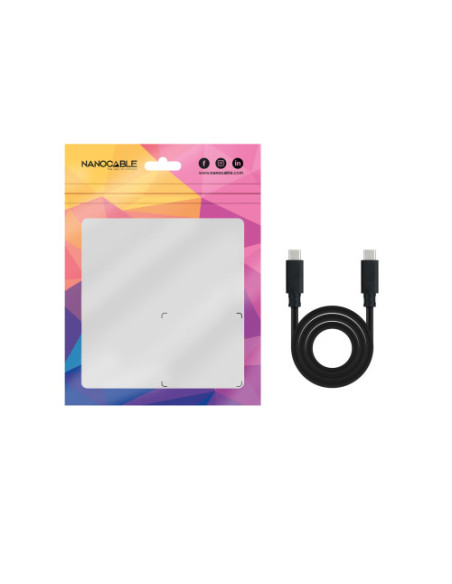 NANOCABLE USB 3.2 GEN2X2 20GBPS 5A/100W 4K/60Hz USB-C/M-USB-C/M, NEGRO, 3M