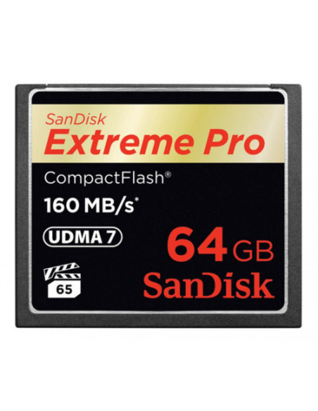 COMPACT FLASH SANDISK EXTREME PRO CF 160MB/S 64 GB VPG 65