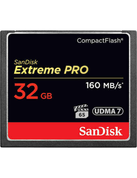 COMPACT FLASH SANDISK EXTREME PRO CF 160MB/S 32 GB VPG 65