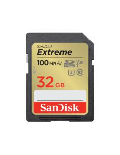 SANDISK EXTREME PLUS 32GB SDHC MEMORY CARD + 2 YEARS RESCUEPRO DELUXE UP TO 100MB/S & 60MB/S READ/WRITE SPEEDS