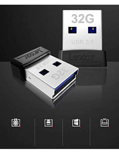 LEXAR JUMPDRIVE USB 3.1 S47 128GB BLACK PLASTIC...