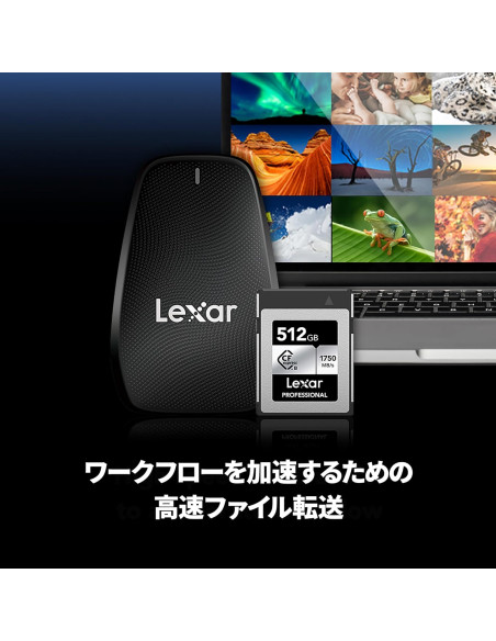 LEXAR 512GB PROFESSIONAL CFEXPRESS TYPE B CARD SILVER LEXAR 512GB PROFESSIONAL CFEXPRESS TYPE B CARD SILVER