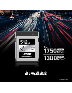 LEXAR 512GB PROFESSIONAL CFEXPRESS TYPE B CARD SILVER 2