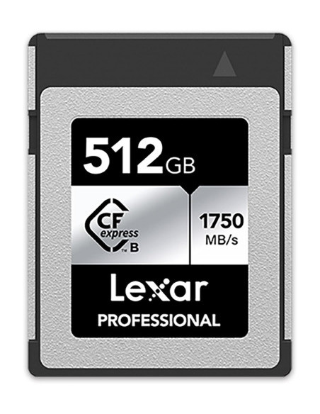 LEXAR 512GB PROFESSIONAL CFEXPRESS TYPE B CARD SILVER, UP TO 1750MB/S READ 1300MB/S WRITE