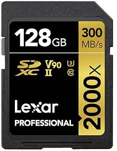 LEXAR 128GB PROFESSIONAL 2000X SDXC UHS-II CARDS