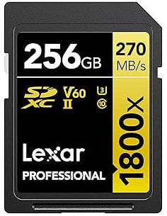LEXAR 256GB PROFESSIONAL 1800X SDXC UHS-II CARDS