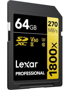 LEXAR 64GB PROFESSIONAL 1800X SDXC UHS-II CARDS