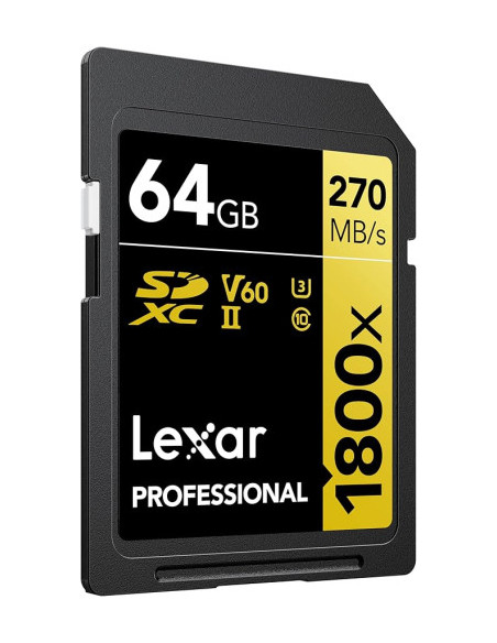 LEXAR 64GB PROFESSIONAL 1800X SDXC UHS-II CARDS LEXAR 64GB PROFESSIONAL 1800X SDXC UHS-II CARDS