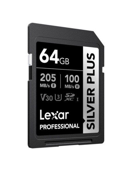 LEXAR 64GB PROFESSIONAL SILVER PLUS SDXC UHS-I CARDS LEXAR 64GB PROFESSIONAL SILVER PLUS SDXC UHS-I CARDS