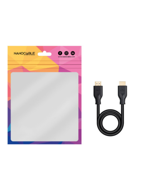 NANOCABLE CABLE HDMI V2.0 4K@60Hz 18Gbps, CCS NEGRO 2 M (10.15.3902)