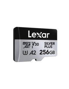 LEXAR 256GB LEXAR HIGH-PERFORMANCE SILVER PLUS MICROSDXC UHS-I