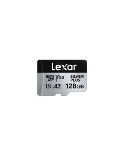LEXAR 128GB LEXAR HIGH-PERFORMANCE SILVER PLUS MICROSDXC UHS-I