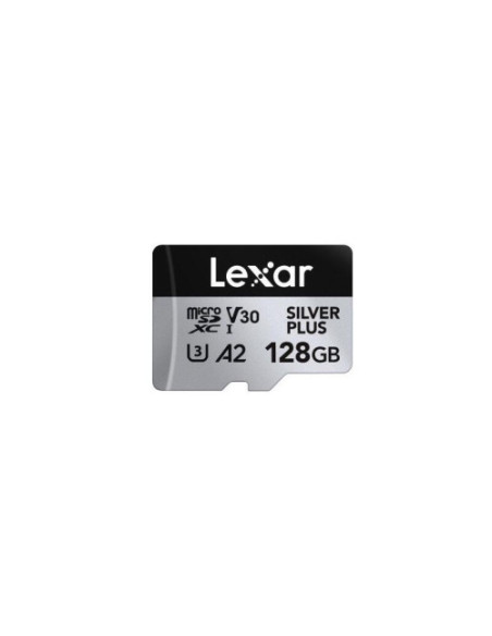LEXAR 128GB LEXAR HIGH-PERFORMANCE SILVER PLUS MICROSDXC UHS-I LEXAR 128GB LEXAR HIGH-PERFORMANCE SILVER PLUS MICROSDXC UHS-I