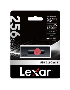 LEXAR 256GB DUAL TYPE-C AND TYPE-A USB 3.2 FLASH DRIVE