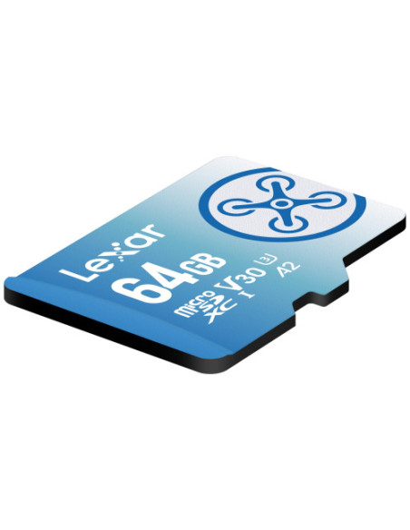 LEXAR 64GB FLY HIGH-PERFORMANCE 1066X MICROSDXC UHS-I, UP TO 160MB/S READ 60MB/S WRITE C10 A2 V30 U3
