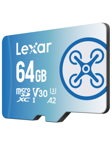 LEXAR 64GB FLY HIGH-PERFORMANCE 1066X MICROSDXC UHS-I, UP TO 160MB/S READ 60MB/S WRITE C10 A2 V30 U3