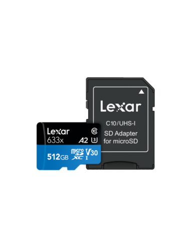 LEXAR 512GB HIGH-PERFORMANCE 633X MICROSDXC...