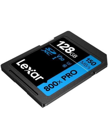 LEXAR 128GB PROFESSIONAL 800X PRO SDXC UHS-I CARDS,  UP TO 150MB/S READ 45MB/S WRITE C10 V30 U3