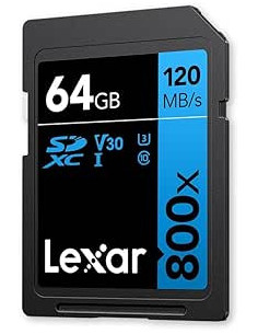 LEXAR 64GB PROFESSIONAL 800X PRO SDXC UHS-I CARDS