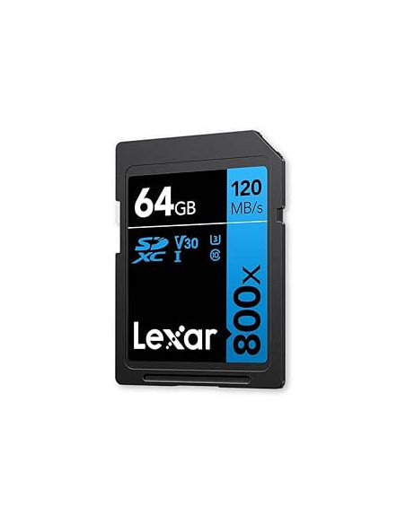 LEXAR 64GB PROFESSIONAL 800X PRO SDXC UHS-I CARDS
