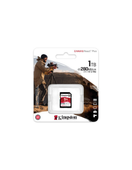 KINGSTON 1TB CANVAS REACT PLUS SDXC UHS-II 280R/150W U3 V60 FOR FULL HD/4K