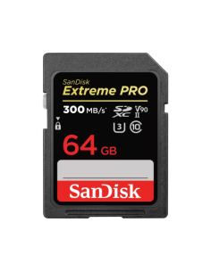 SANDISK EXTREME PRO 64GB SDXC MEMORY CARD UP TO 300MB/S