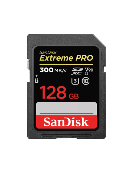 SANDISK EXTREME PRO 128GB SDXC MEMORY CARD UP TO 300MB/S
