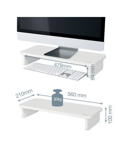 SOPORTE ELEVADOR PARA MONITOR BLANCO ERGO LEITZ...